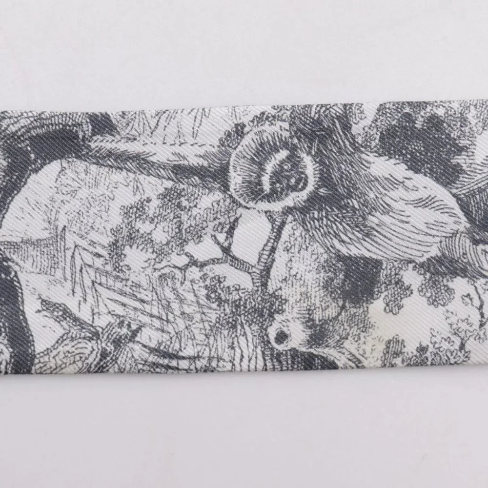Christian Dior Mitzah Toile de Jouy Sauvage Ribbon Scarf 15 Jou106 I602